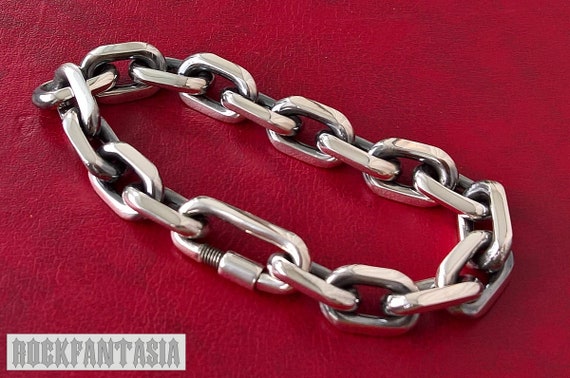 Anchor Heavy Wide Solid 925 Sterling Silver Bracelet Chain Mens