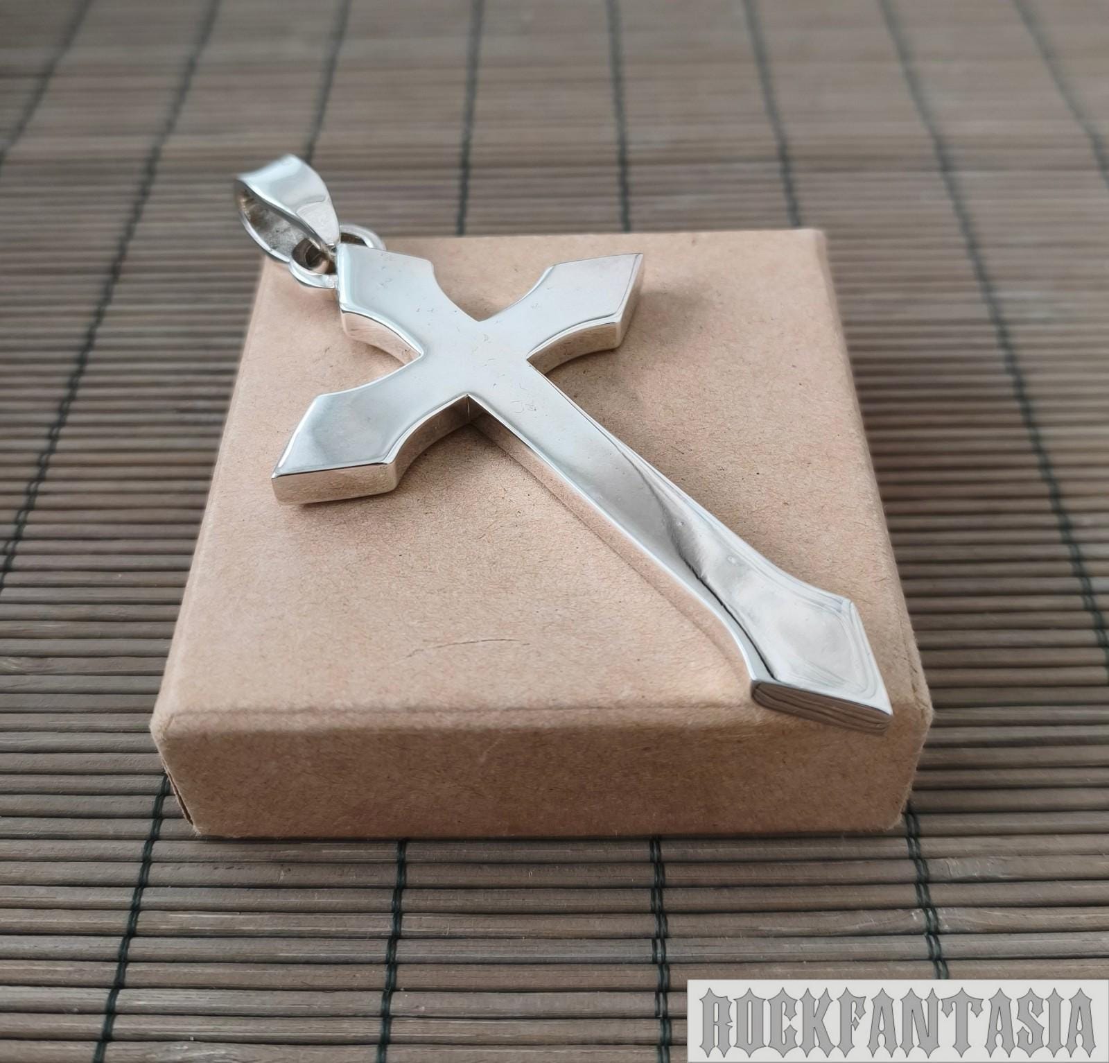Mens Cross Solid 925 Sterling Silver Pendant Big Heavy. - Etsy