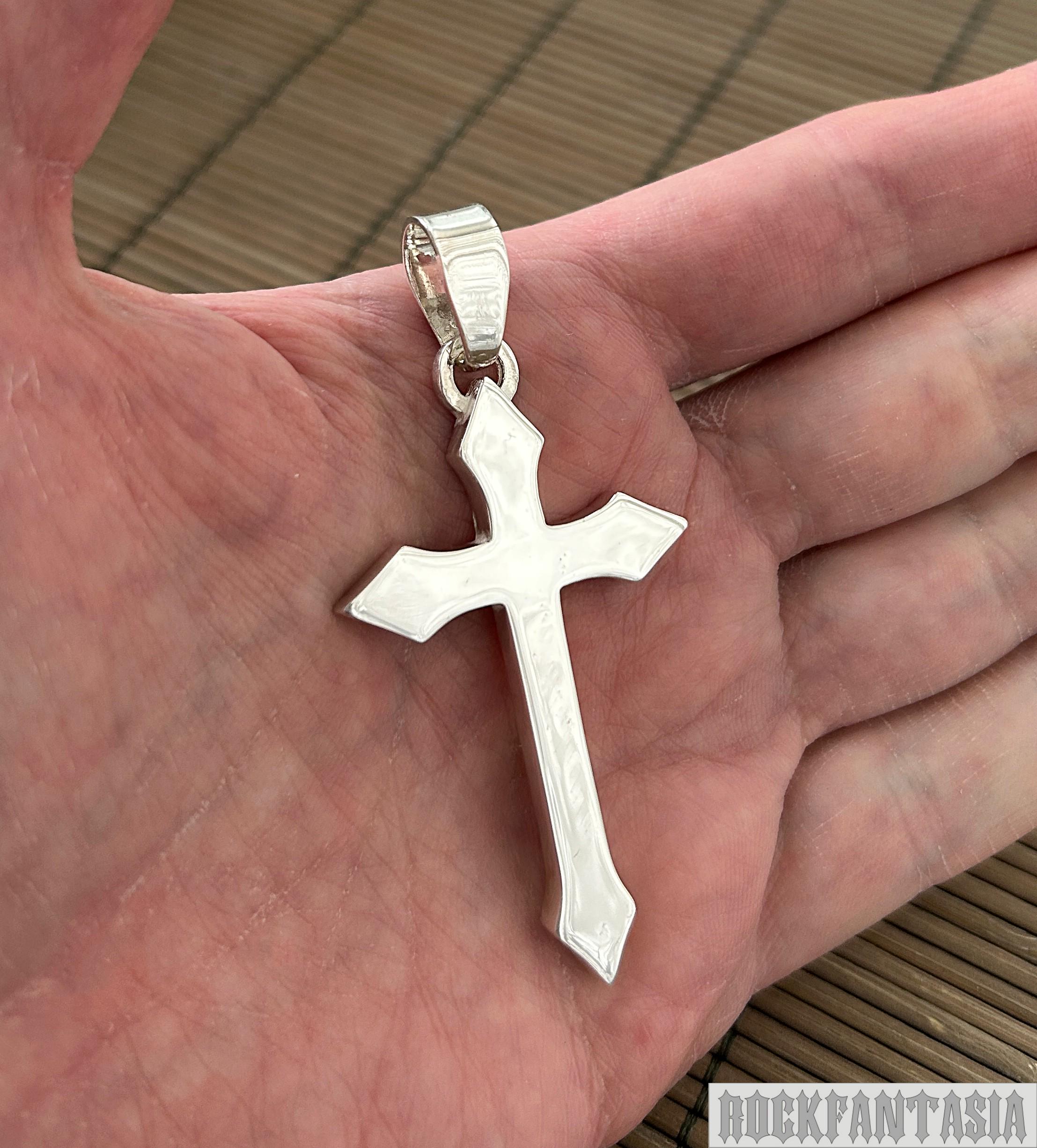 Collana con croce semplice in argento Sterling 925, collana con catena a croce, ciondolo con croce in argento, gioielli con croce, regalo per lei / DP50 - Italia