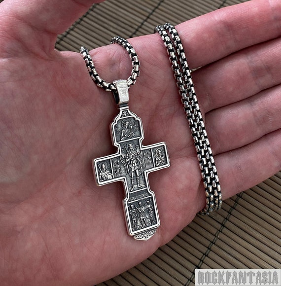 1 pezzo Elegante collana con pendente a doppia croce, gioielleria da donna in argento sterling 925, collana affascinante, gioielleria di alta qualà, regalo di compleanno o per amicizia | SHEIN ALIA