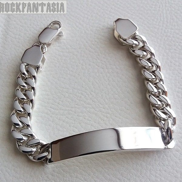 Amigo ID Bracelet For Men With Diamond In Sterling Silver - Theo Grace - Foto 9