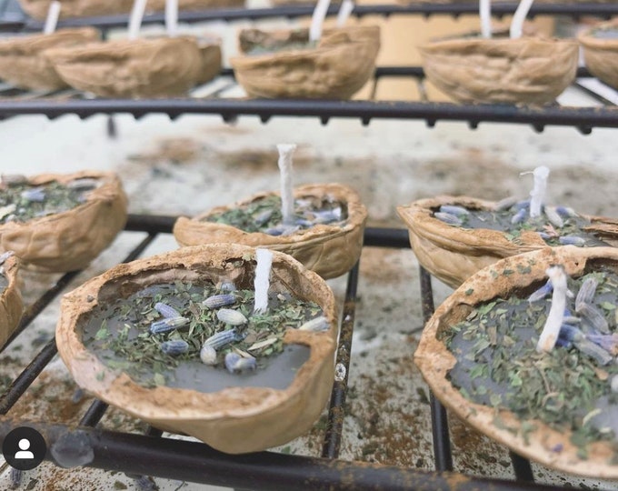 Natural Walnut Candle set