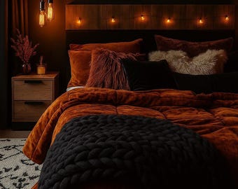 Chunky Knit Merino Wool Blanket – Cozy Dorm Room Throw