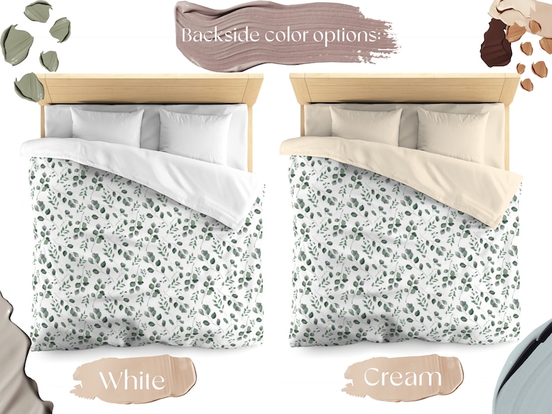 Watercolour Eucalyptus Duvet Cover Twin/queen. Farmhouse Etsy