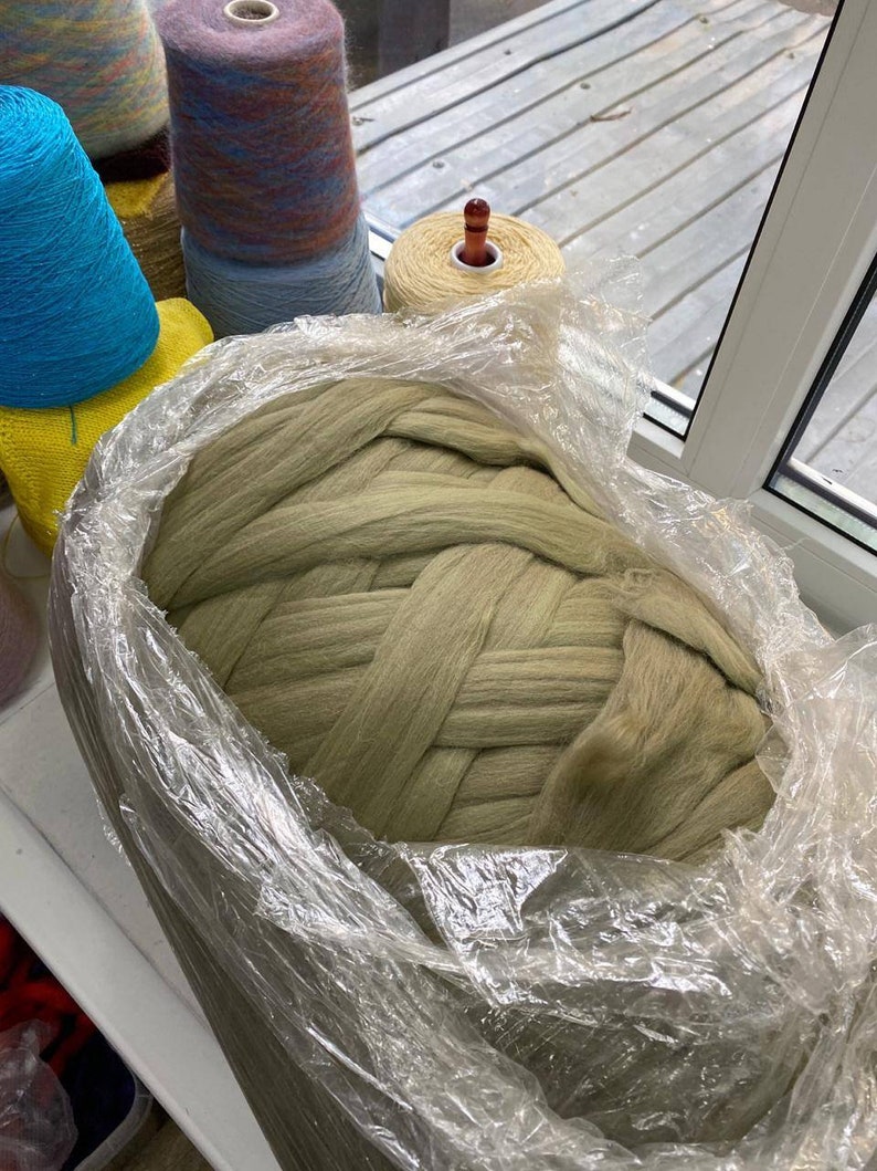 Jumbo merino wool roving in bulk chunky yarn for arm knitting Etsy
