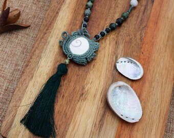 Turquoise Shell Japa Mala – Crystal Healing Meditation Beads, Boho Rosary