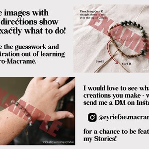 May include: A close-up image of a person's wrist wearing a brown and red beaded bracelet. The bracelet is made with small, round beads and has a simple design. The image is accompanied by text that encourages viewers to share their own creations on Instagram.