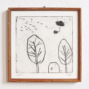 etching 8 · original etching on paper · handmade and signed · limited · abstract art · modern artwork