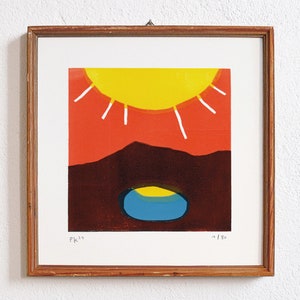 ungewisser ort 24 · original Linolschnitt auf Papier · handgemacht und signiert · limitiert · Kunst · Linoldruck