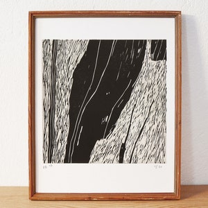 uncertain place 8 · original linocut on paper · handmade and signed · limited edition · art