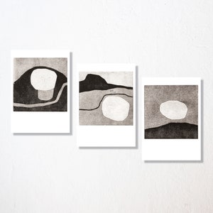 Postkarten 3er Set "ungewisse orte 1" · Künstlerkarten · moderne Kunst · abstrakt