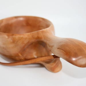 Handmade Kuksa Birch 300ml wooden cup (Guksi Drinking cup vessel)