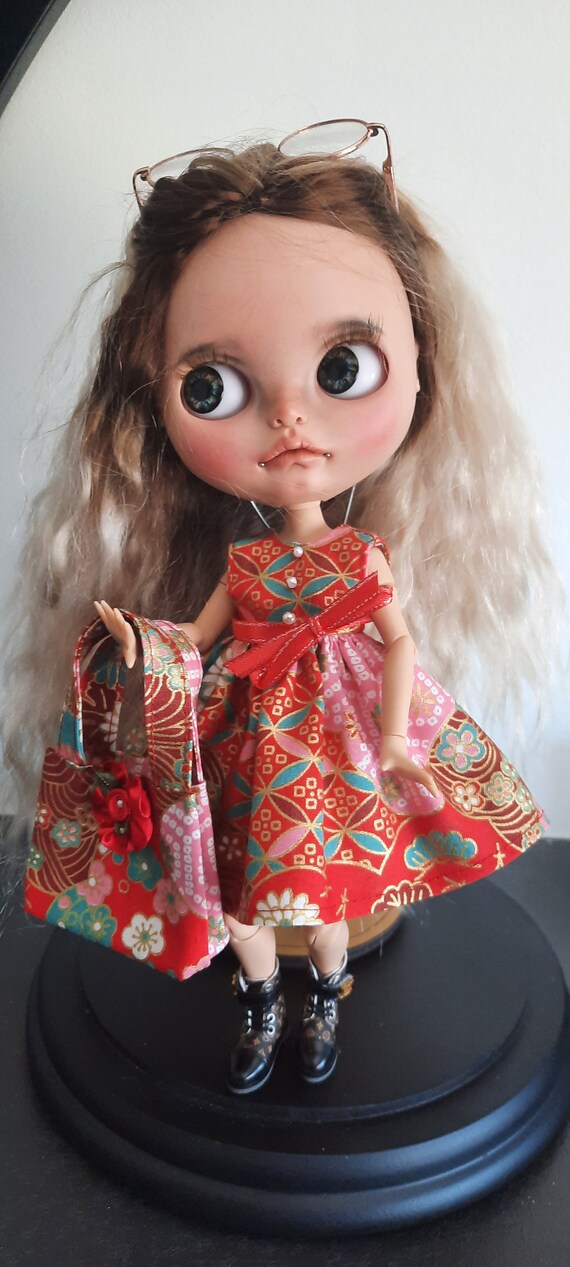 Robe Poupée BLYTHE 30 Cm Tissu Japonais