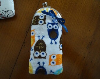 etui à lunettes enfant motifs chouettes