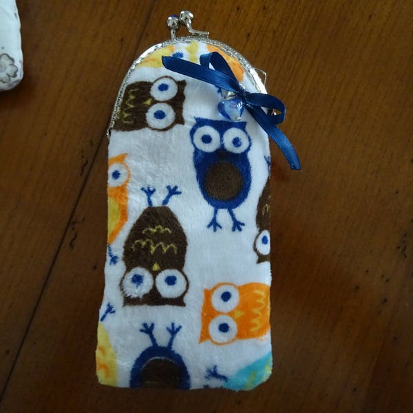 etui à lunettes enfant motifs chouettes