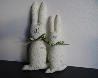 couple lapins tissu TILDA déco de Pâques