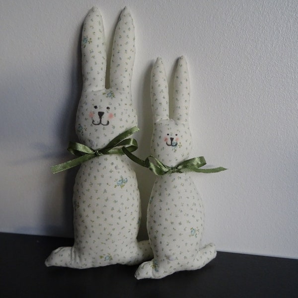 couple lapins tissu TILDA déco de Pâques