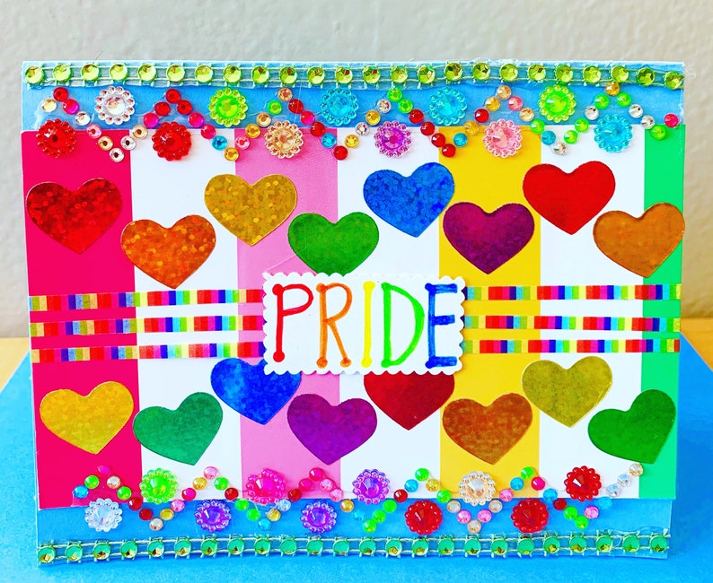 LGBTQ+ Card Gay Pride Rainbow Card Happy Pride Card for Friend Card for Gay Couple Pride Card Love is Love Happy Pride Month Card