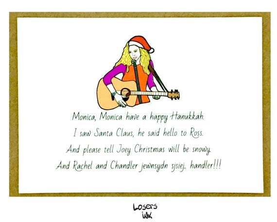 FRIENDS TV SHOW Christmas Card Funny Xmas Card Festive Card  Etsy
