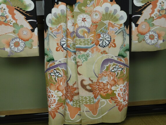 Japanese antique silk Kimono - image 6