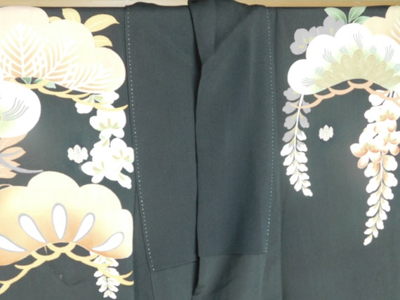 Japanese antique silk Kimono - image 7