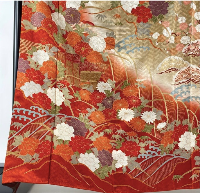 Japanese Silk Furisode by Tokuho Azuma - Etsy