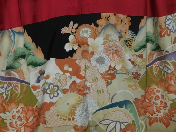 Japanese antique silk Kimono - image 5