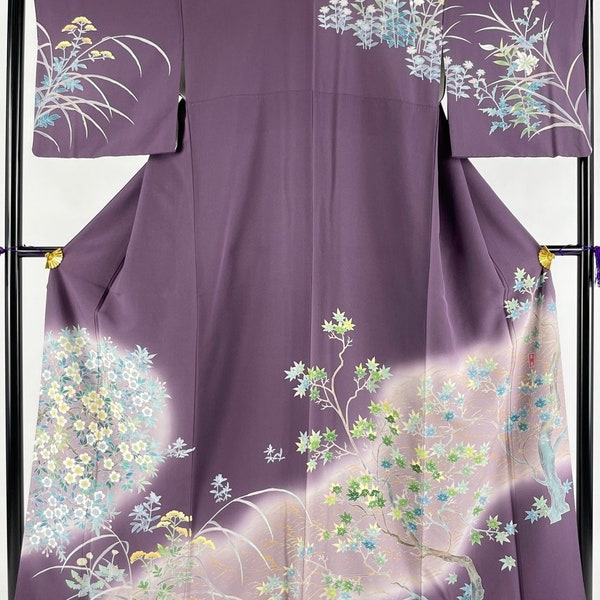 Japanese silk Yuzen Houmongi