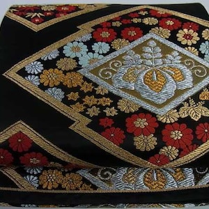 Japanse Obi From Nishijin kyo Sansai. With Full Moon and Japanse Obi From Nishijin kyo Sansai. With Full Moon and