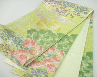 Japanse Obi From Nishijin kyo Sansai. With Full Moon and Japanse Obi From Nishijin kyo Sansai. With Full Moon and
