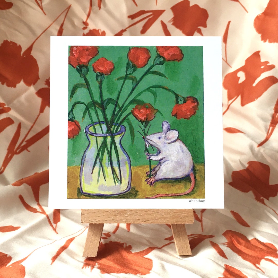 Mouse Artwork Whimsical Mouse Illustration: Mini Artist Print - Etsy UK