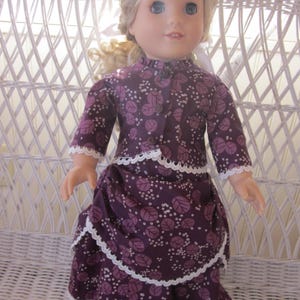 1800's Bustle Doll Dress Handmade to Fit American Girl  Other 18 In. Dolls. Victorian  Bustle Dress Fits Kirsten, Addy, Marie Grace, Cecile.