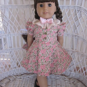Vintage 1930&#39;s Style Tea Party Dress Handmade to Fit Popular 18 In. Dolls Like American Girl.  Doll Party Dress.  Dress for Kit, Nanea.