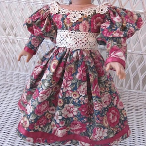18&quot; Doll 1830&#39;s Gigot Sleeves Gown  Handmade to Fit American Girl Historical Dolls Like Caroline, Marie Grace, Cecile, Addy