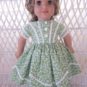 Civil War Era Doll Dress Handmade to Fit American Girl & Other 18 Inch Dolls.  1850's Doll Dress.  Dress for Marie Grace, Addy, Cecile.
