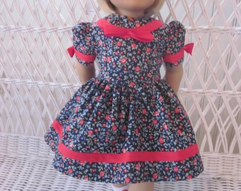 1940's-1950's Style Doll Dress Fits 18" Dolls Such As American Girl Maryellen, Kit, Nanea, Historical Doll Dress, Doll School Dress