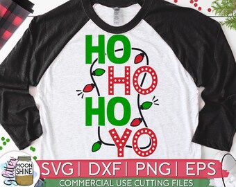 Santa Farmhouse Ho Ho Ho Yo svg eps dxf png cutting files for silhouette cameo cricut Sublimation Funny Christmas