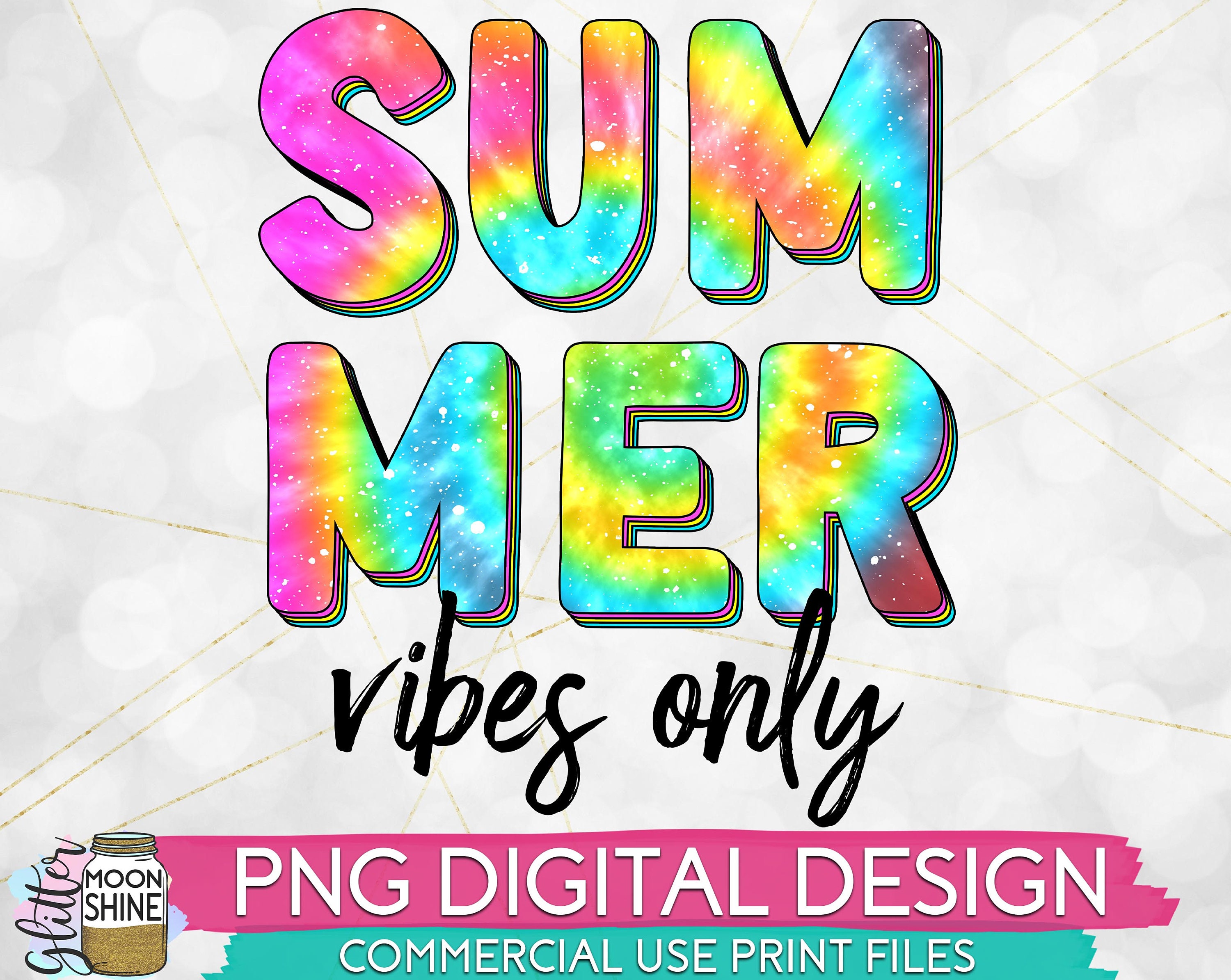 Download Summer Vibes Only Tie Dye PNG Print File for Sublimation ...