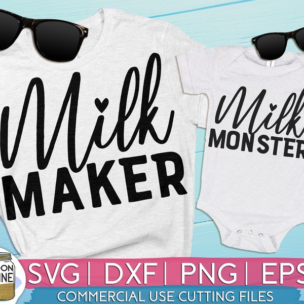 Milk Maker Milk Monster Set svg eps dxf png Files for Cutting Machines Cameo Cricut, Mom Life Mama, Bear, Mother's Day Funny, Breastfeeding