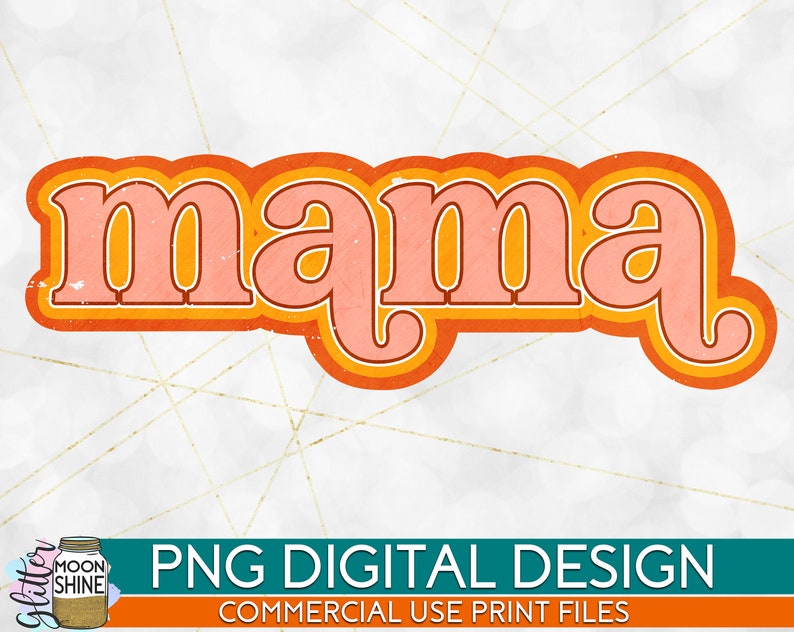 Mama Fall Retro PNG Print File for Sublimation or Print Fall | Etsy