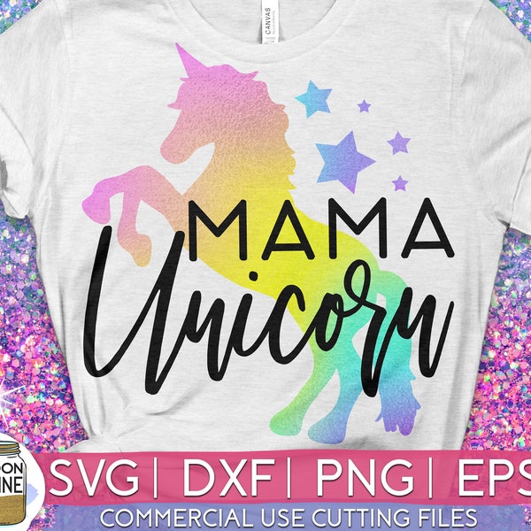 Mama Unicorn svg dxf png eps Files for Cutting Machines Cameo Cricut, Cute, Girly, Mother Mum Mommy Mom, Mother's Day, Magical, Funny Bear