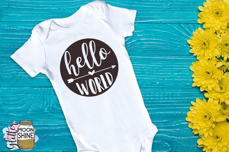 Hello World Monthly Baby Milestones Bundle Svg and Png Files - Etsy