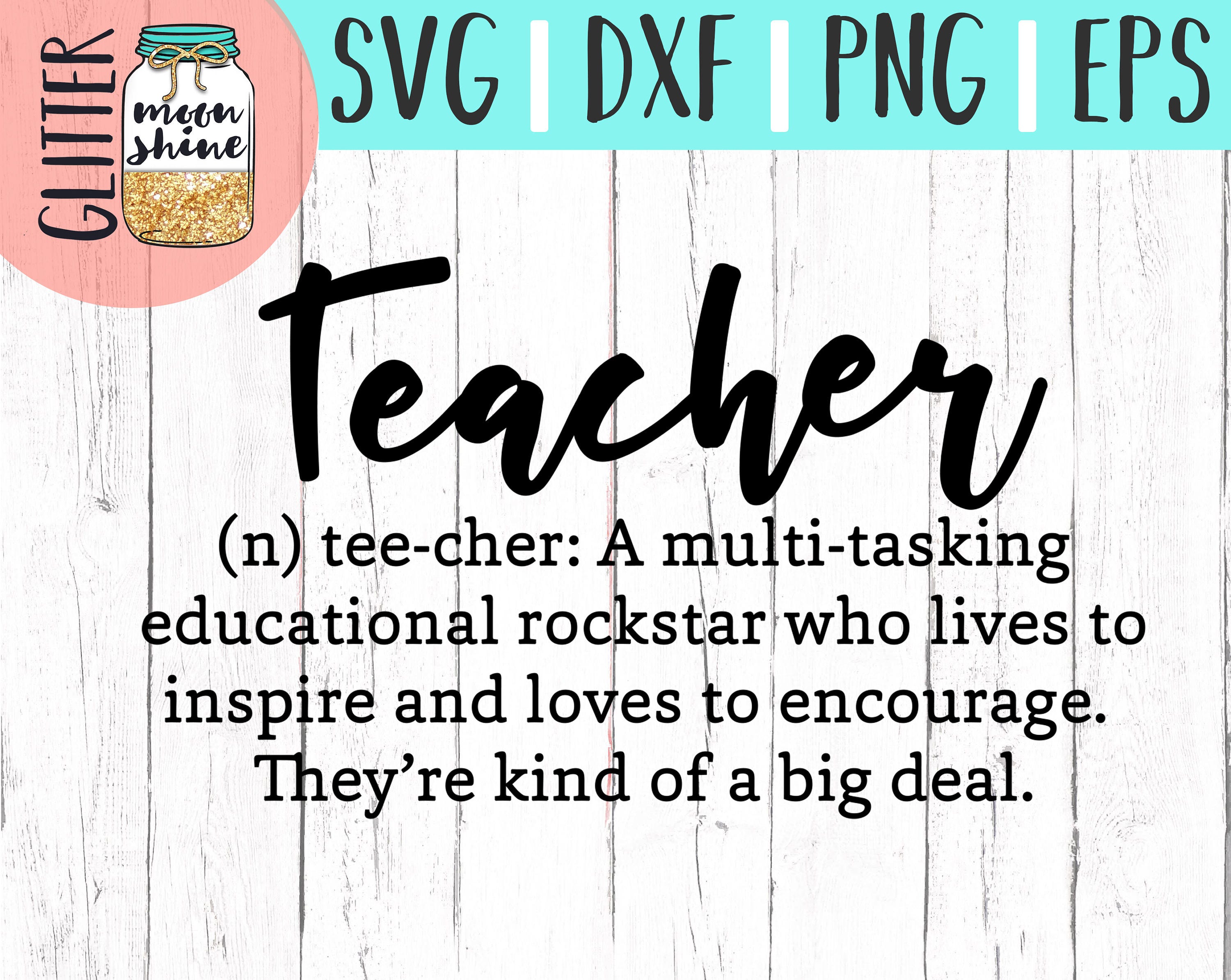 Download Teacher Definition svg eps dxf png cutting files for | Etsy