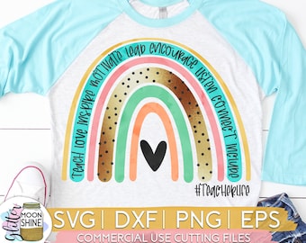 Dot Rainbow Teacher Life svg eps dxf png cutting files for silhouette cameo cricut, Teaching, Teacher Quotes, Teacher Design, Sublimation