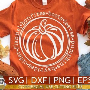 Fall Circle Pumpkin svg dxf eps png Files for Cutting Machines Cameo Cricut, Fall, Autumn, Thanksgiving, Funny, Halloween