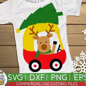 Little Red Car Christmas svg dxf png Files for Cutting Machines Cameo Cricut, Cute, Girl, Boy, Winter, Toddler, Baby, Holiday, Reindeer svg