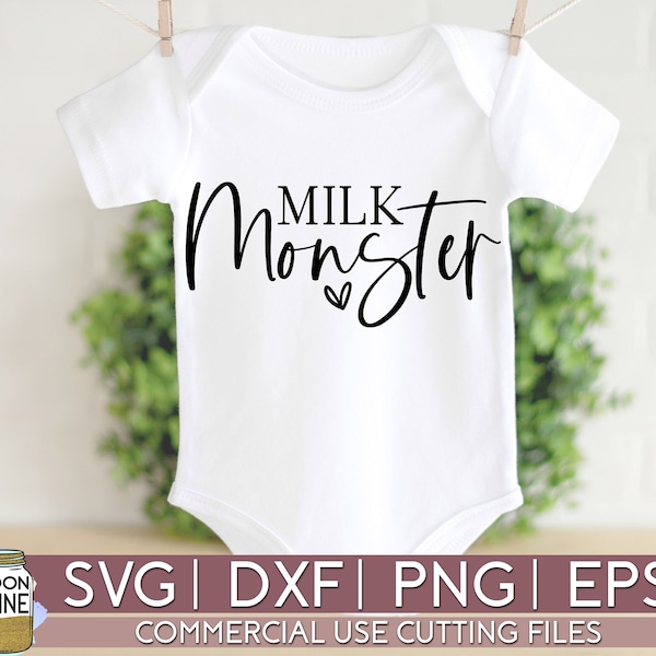 Milk Monster Script svg dxf eps png Files for Cutting Machines Cameo Cricut, Baby Girl, Baby Boy, Babies, Preemie, Newborn, Nursery, Funny