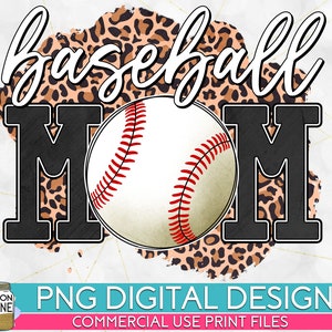 Baseball Mom Leopard PNG Print File for Sublimation Or Print, DTG, Baseball Sublimation, Baseball Team, Sports Sublimation, Team Designs