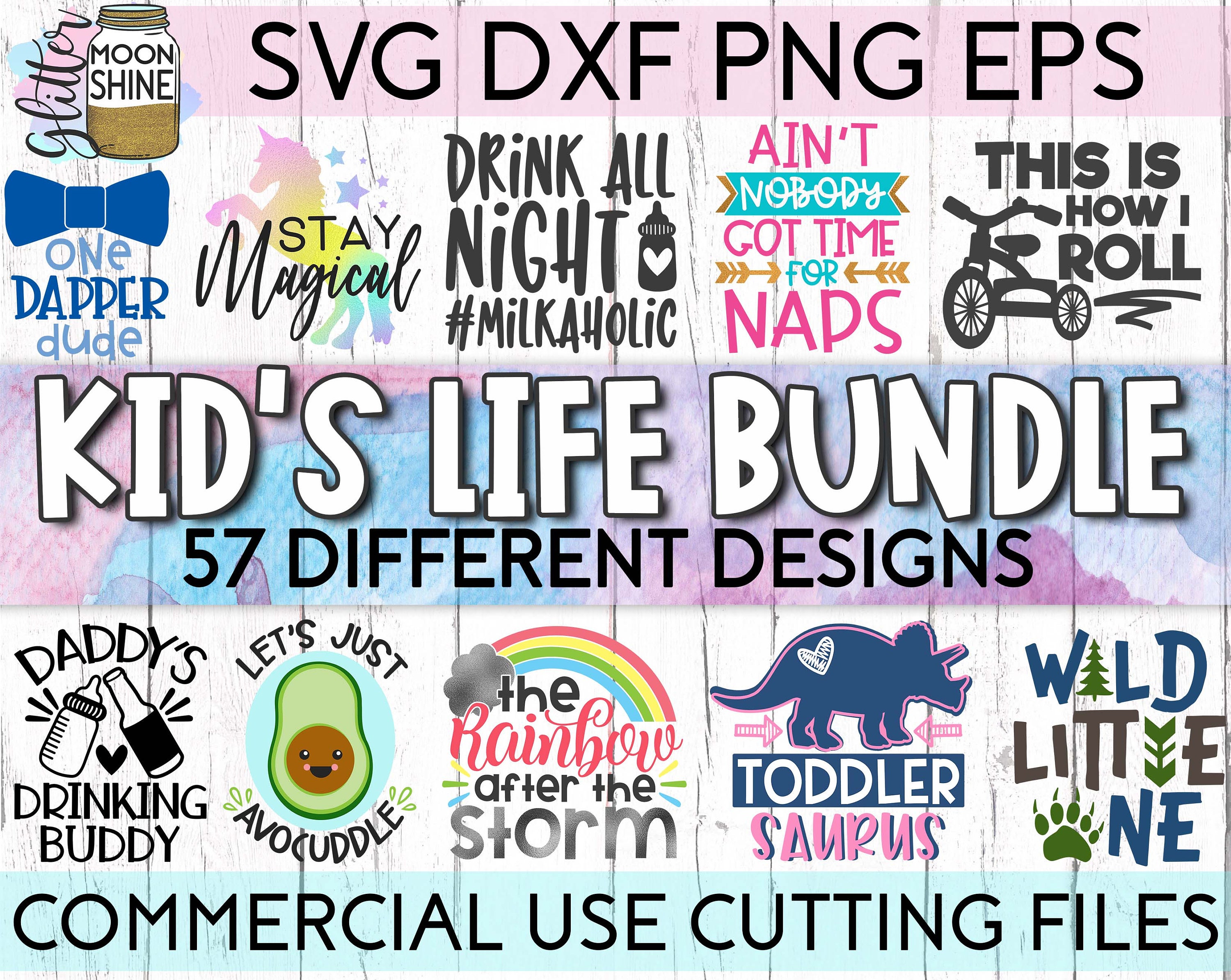 Download Kid's Life Bundle of 57 svg dxf eps png Files for Cutting ...