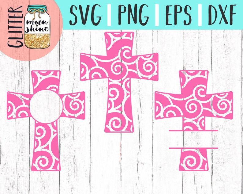 Download Cross Monogram Frame Designs Bundle svg dxf eps png Files ...